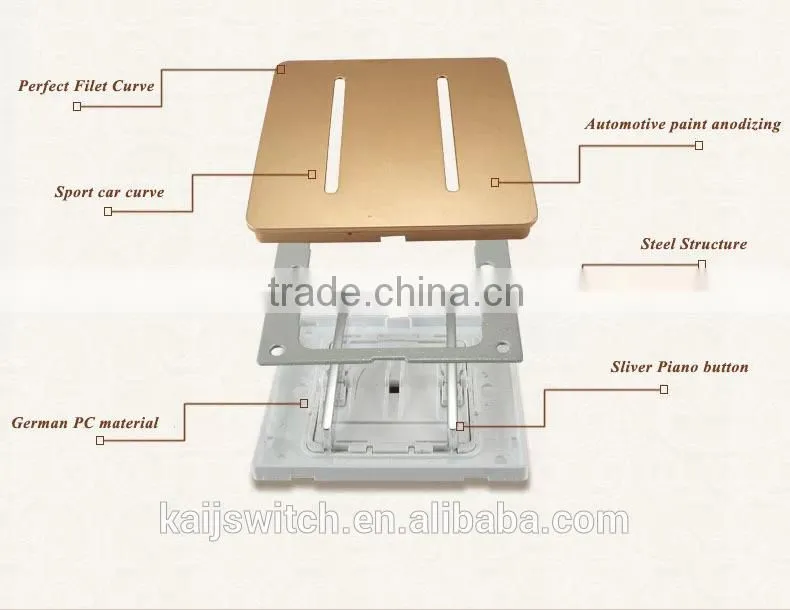 Electrical 2 port wall phone computer outlet network switch