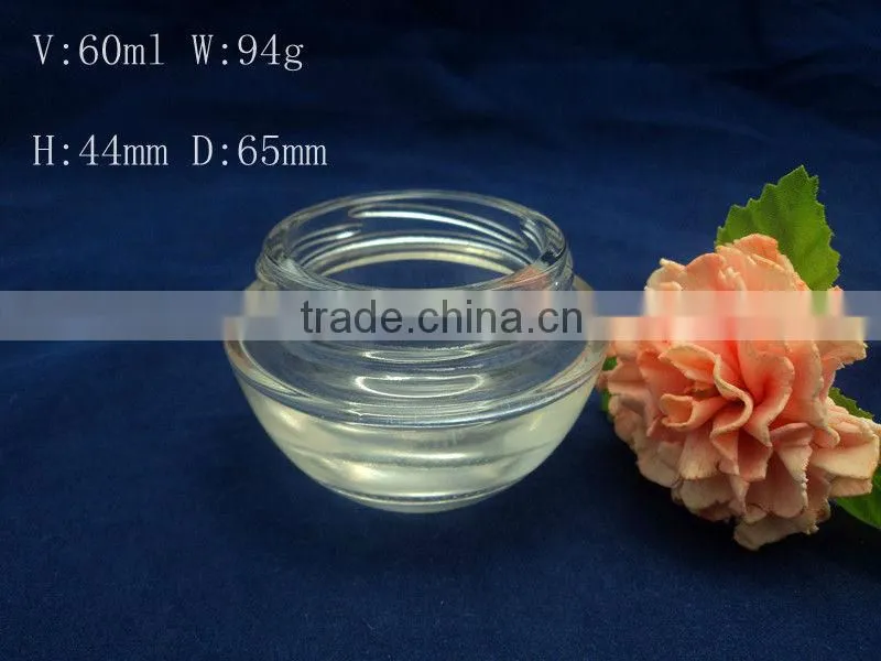 60ml clear cosmetic bottle,empty cosmetic jar for skin care cream
