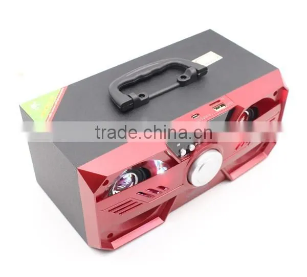 cafini USB TF SD card mp3 player, portable wooden bluetooth speaker with lantern