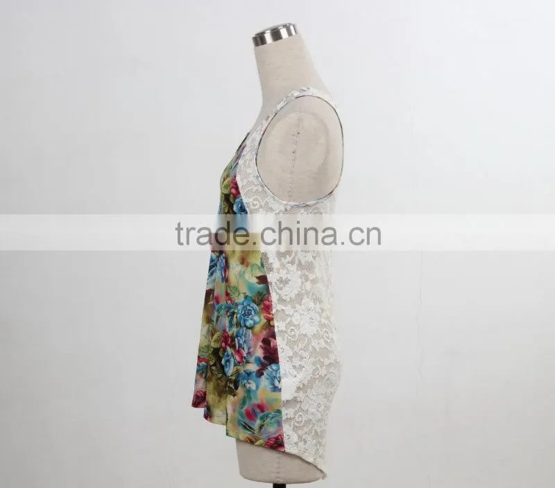 F5S15061 Women Print Vest Fitness