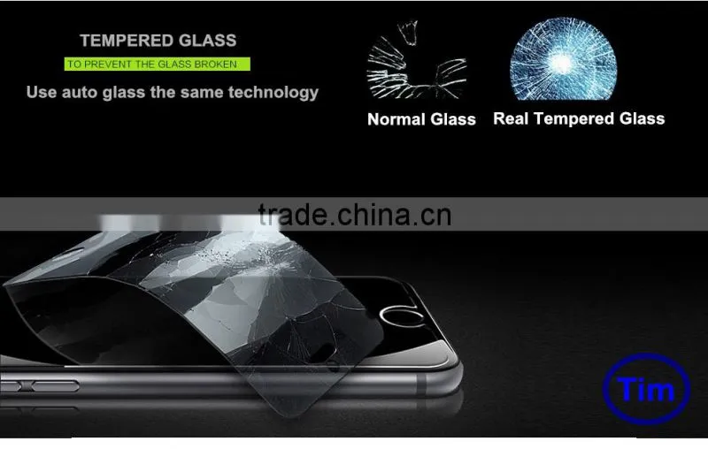 9H hardness 2.5D round edge anti-radiation tempered glass screen protector for iphone6&iphone6 plus