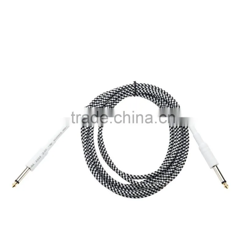 6.6ft / 2m 6.35mm Mono Male to 6.35mm Mono Male Cable Wire Cord for Guitar Bass Instrument