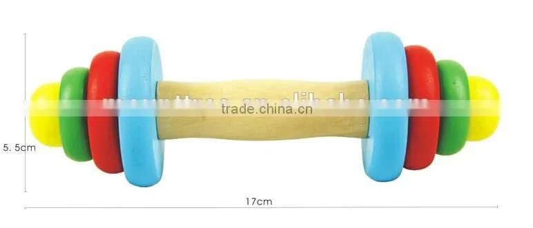 Colorful Wooden Dumbbell For Children and Women