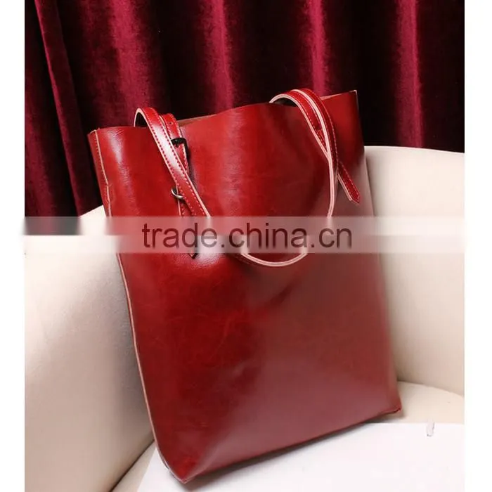 2015 fashionable lady handbag, handbag leather