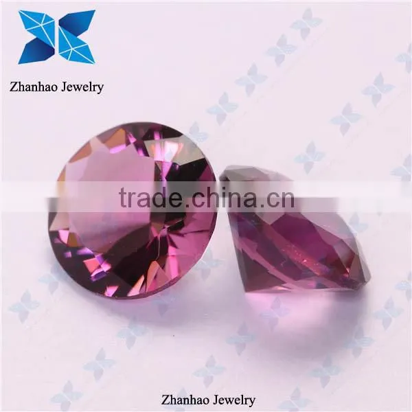 Jewelry making faceted colored glass stone with chinese new product