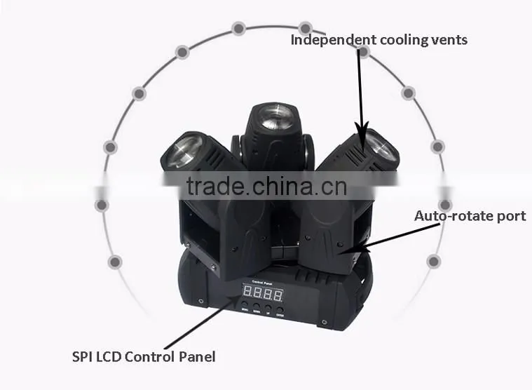 LED RGBW Three Head Light/ Beam Moving Head Light/ Washer Factory price