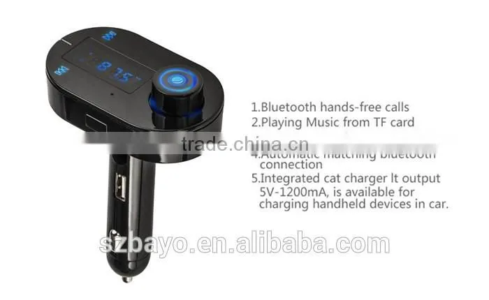 bluetooth car mp3 player with Blue led light