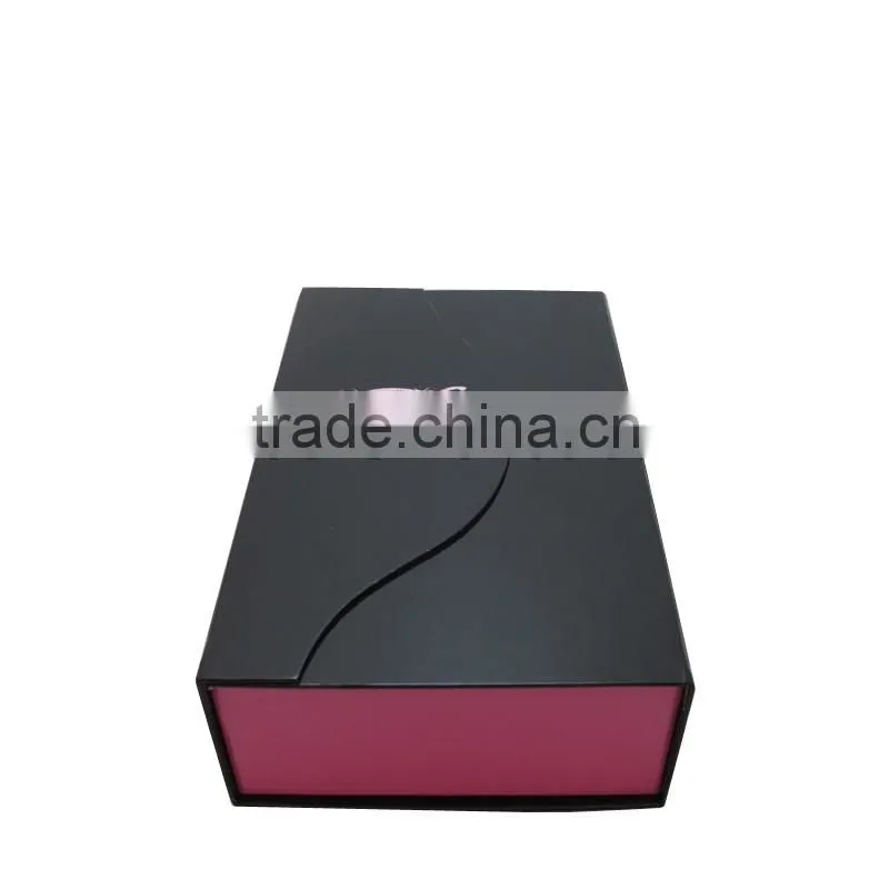 magnetic foldable hair extension box with ribbon