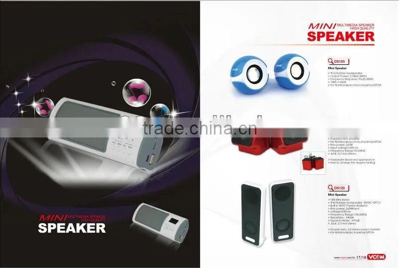 VCOM Professional USB Mini Audio Speaker For PC MP3