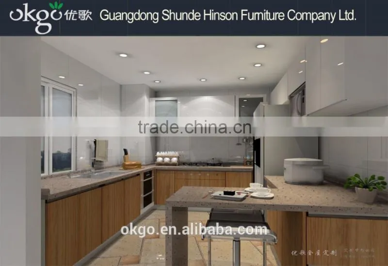 Home design custom kitchen cupboard wall unit for flat