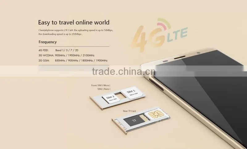 CUBOT Cheetahphone Android 6.0 MTK6753 64bit Octa Core 1.5GHz 3GB RAM 32GB ROM 13MP Rear Camera 5.5 inch 2.5D Arc Screen 5G WiFi
