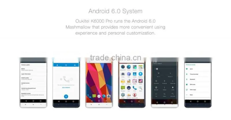 Oukitel K6000 Pro 6000mAh 5.5 inch 2.5D Arc Dragontrail Glass Screen Android 6.0 MTK6753 64bit Octa Core 3GB RAM 32GB ROM