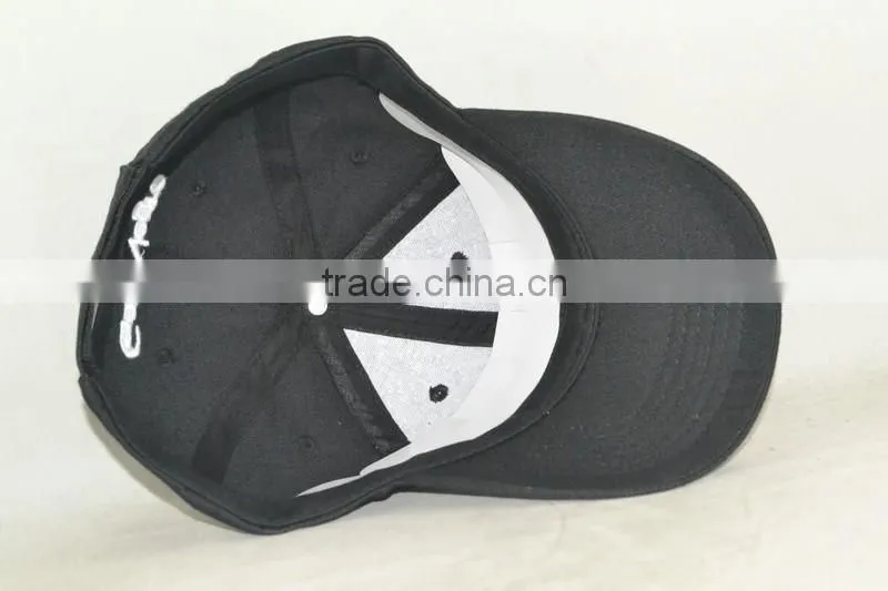 Guangzhou hat factory professional custom 6 panel / 100% cotton/black/red - embroidery logo/baseball cap