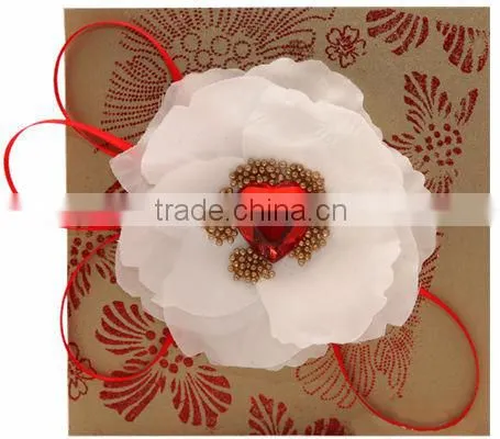 Handmade Satin red rose wedding flower