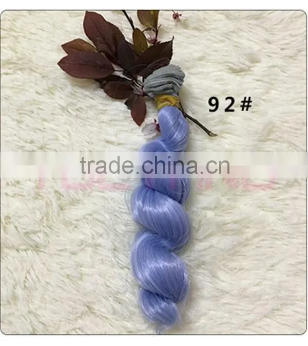 High Temperature Wire Fiber Curly Hair Weft for DIY BJD Doll Hair