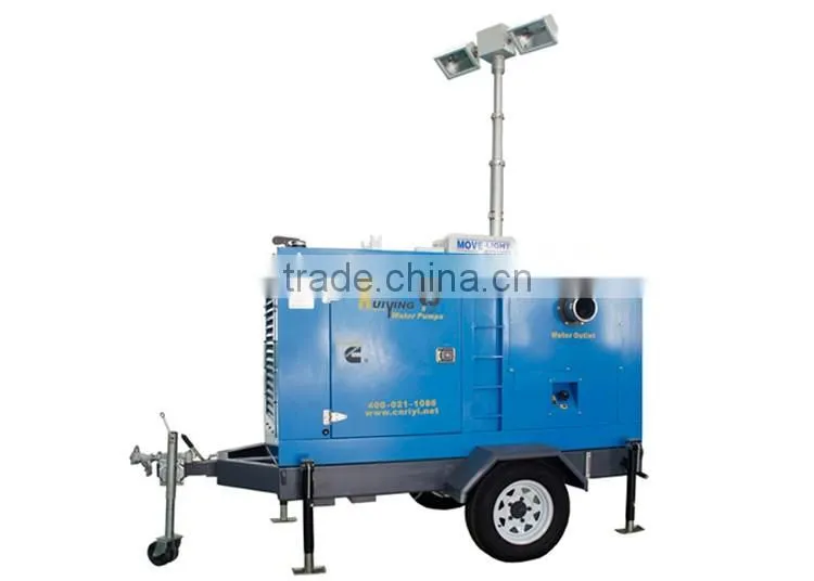 LED lighting tower diesel engine centrifugal pump for generator