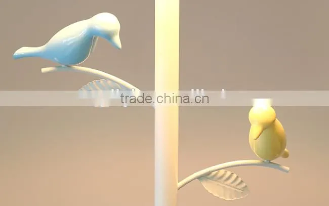 Metal And Fabric Material Fancy Unique Design With Birdie Floor /Standing Lamp Decorative Table Light