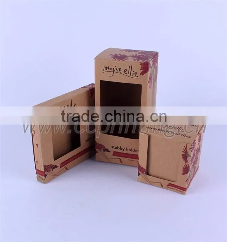 Recycled Brown Kraft Folding Paper Box With Window