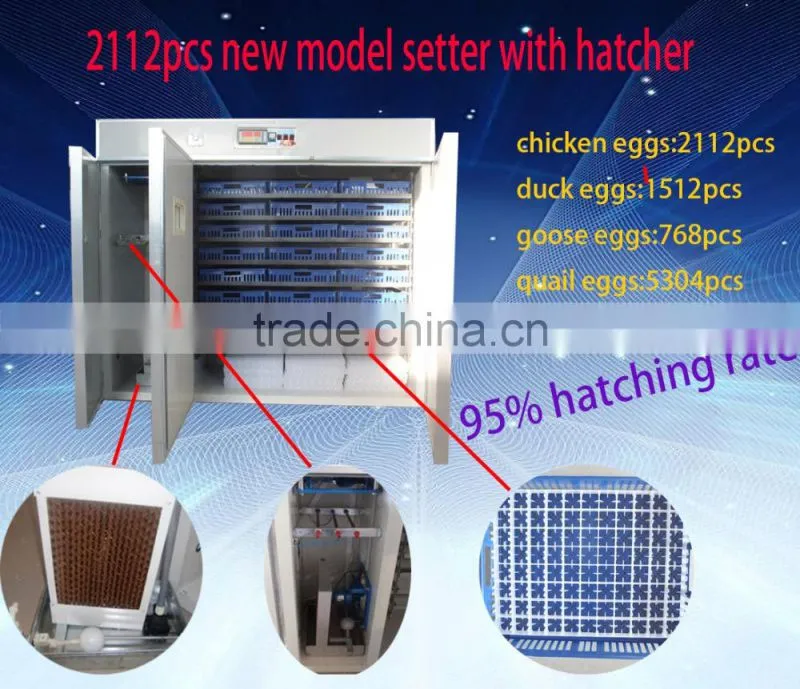 hina supplier factory price 2112 chicken eggs fully automatic incubator, chicken egg incubator hatching machine