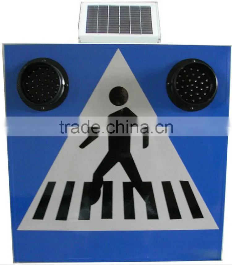 LED Ban pedestrians solar traffic sign