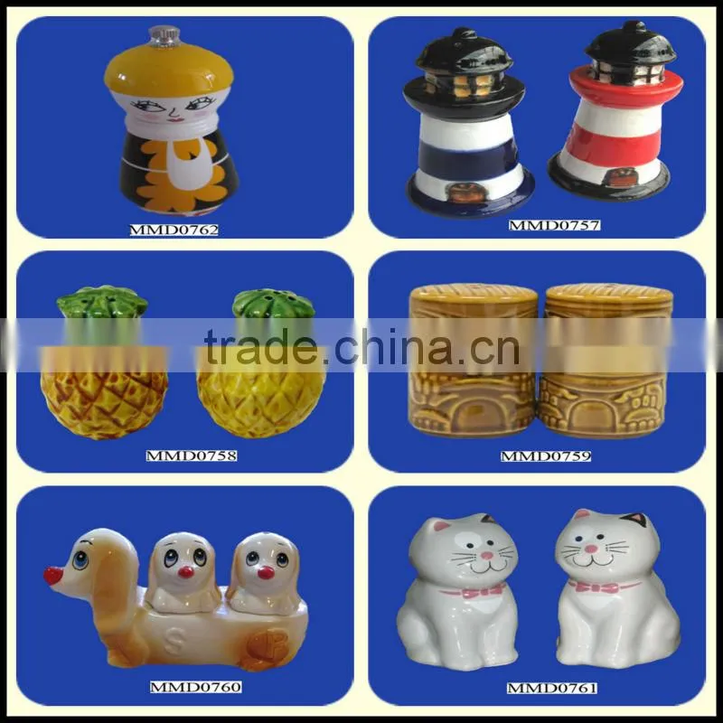 Ceramic Japan pineapple salt and pepper shakers