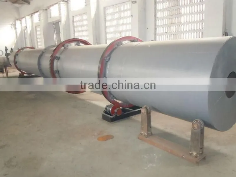 industrial hot air flow sawdust rotary dryer