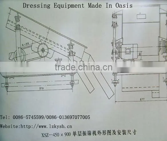 Seat type vibration screen.