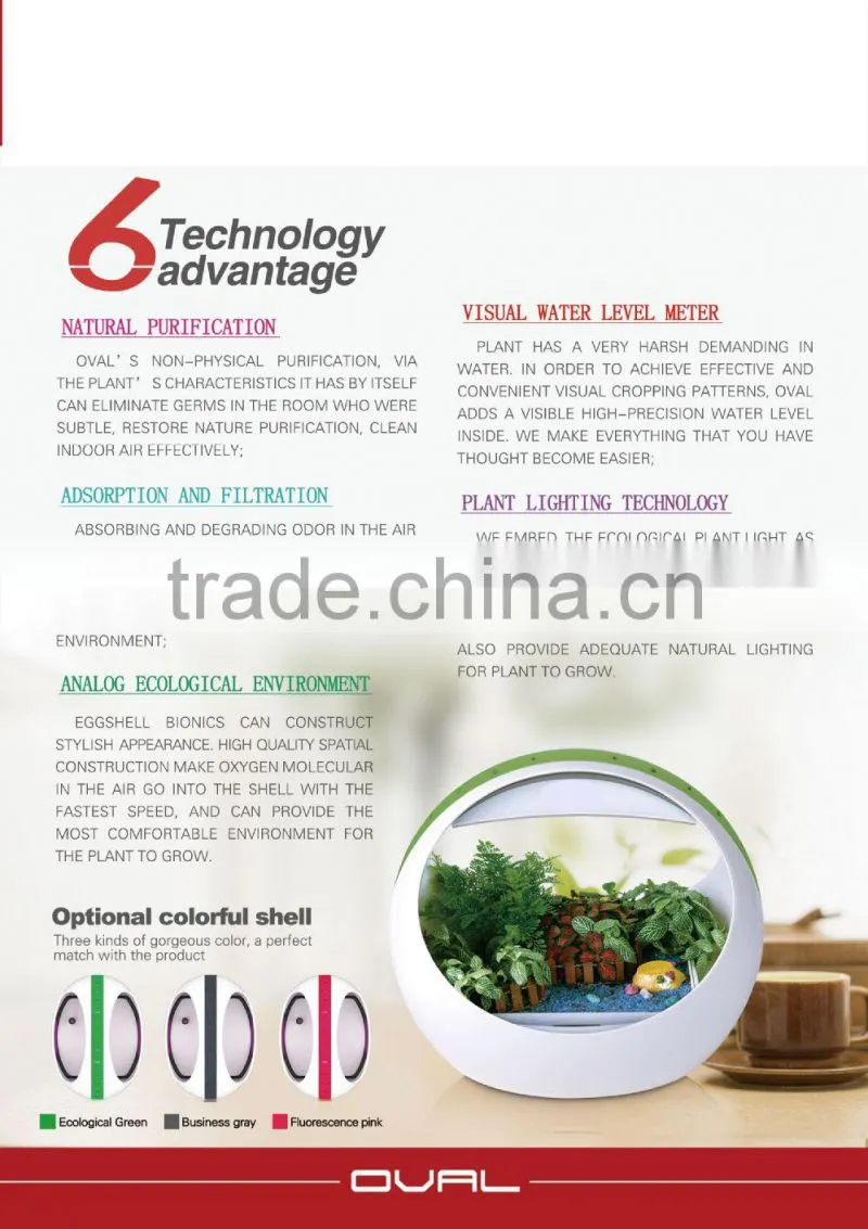 natural purification colorful Intelligent desktop growing system