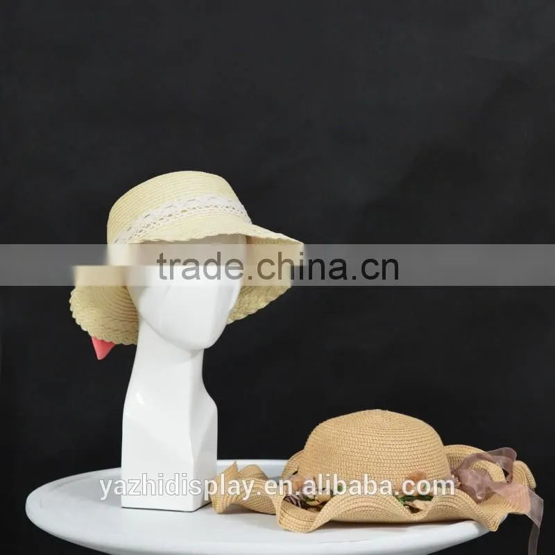Fiberglass Egghead female mannequin for hat or decoration For Retail Store Display
