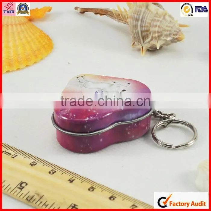 print colored Mini heart shaped chocolate tin box