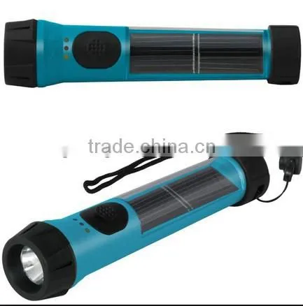 Solar Hybrid Flashlight , Hybrid Solar Powered Flashlight
