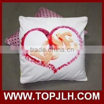 2017 hot wholesale sublimation logo printed pillow covers