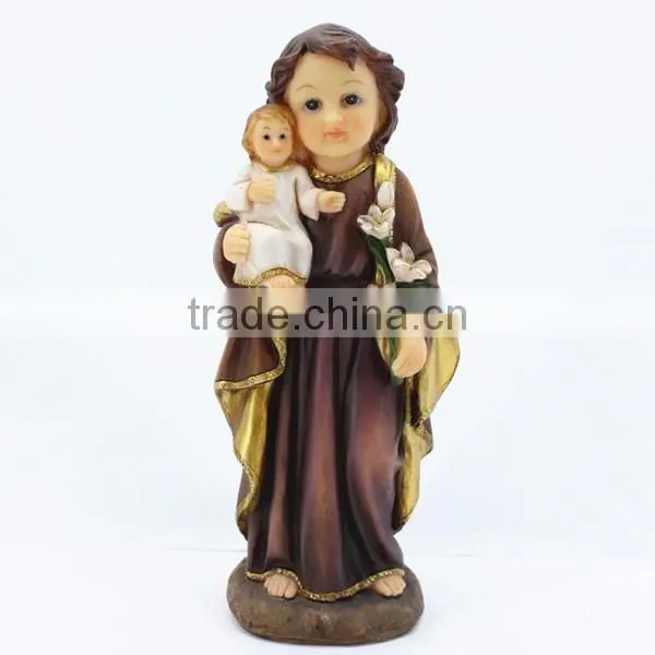 Religious Christian ceremony baptism mary crucifix cross figurine