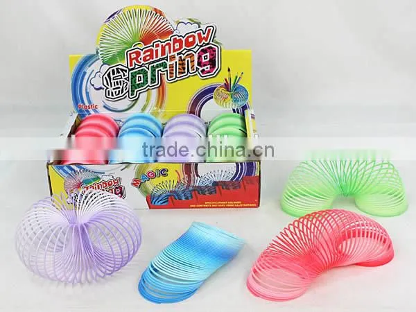 wholesale kids educational plastic toys magic rainbow spring /hot sale promotional gift magic rainbow circle