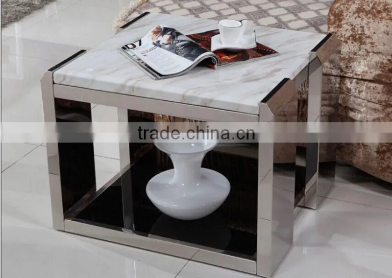 C8025 modern bedside end table stainless steel side table