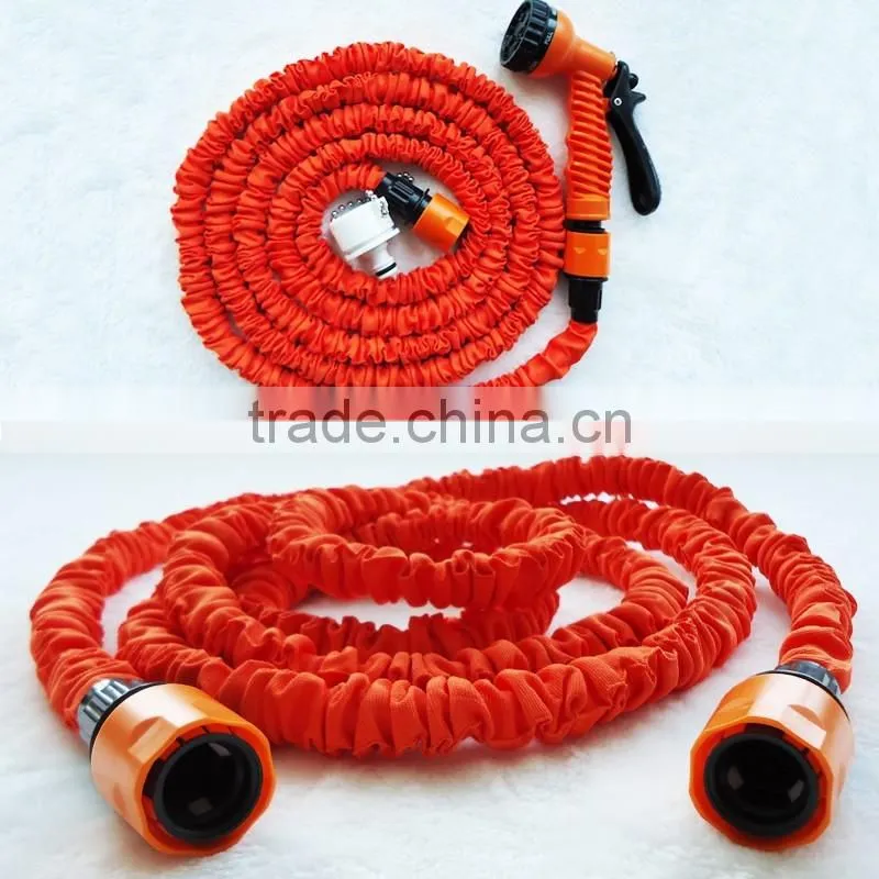 2016 hot sale best flat garden hose with 7 function spray nozzle