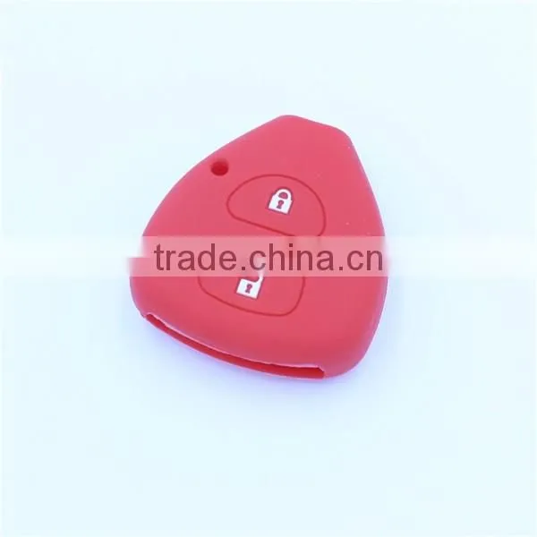 for TOYOTA Corolla Rav4 Yaris Remote Key Case,2 Button Silicone Cover wilth led light hole