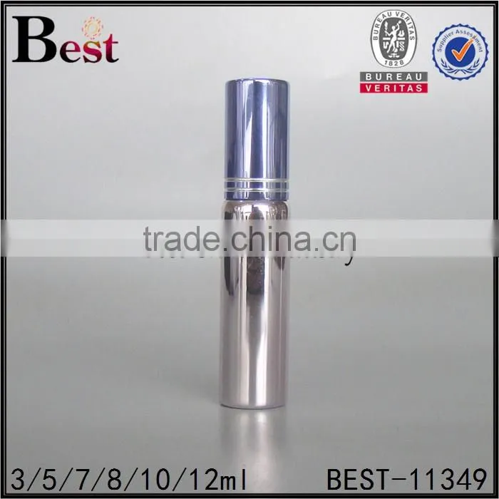 8ml 10ml 12ml cosmetic perfume spray bottle silver color perfume spray bottle round shape refill perfume atomizer spray bottle