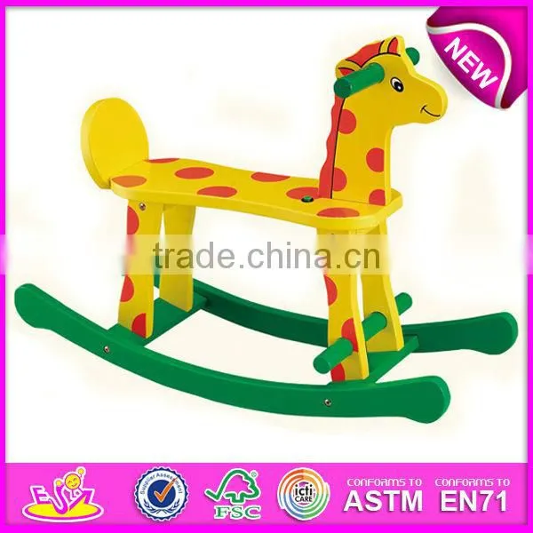 2017 New kids wooden rocking horse for kids,solid wooden horse for children W16D021-x