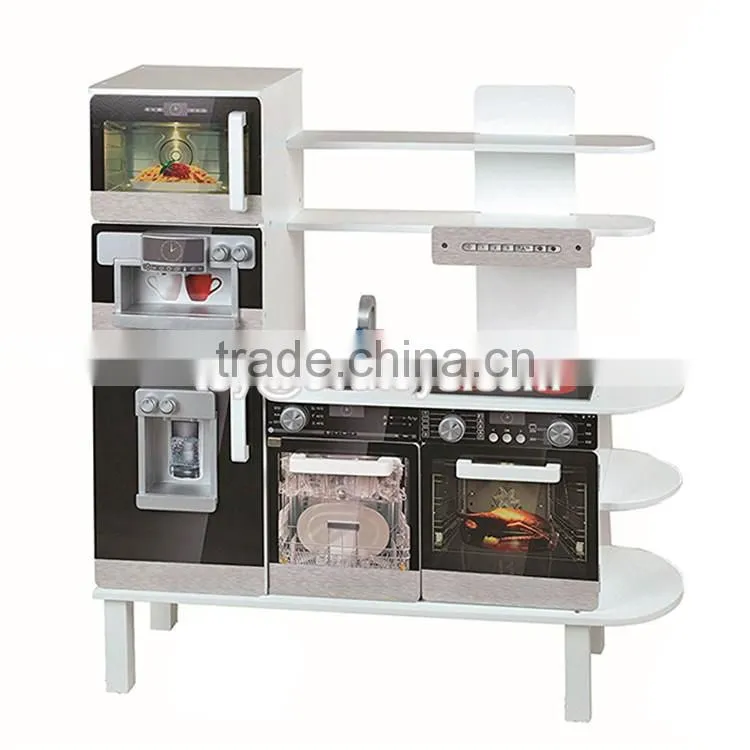 New design children educational toys wooden kids kitchen play set W10C287
