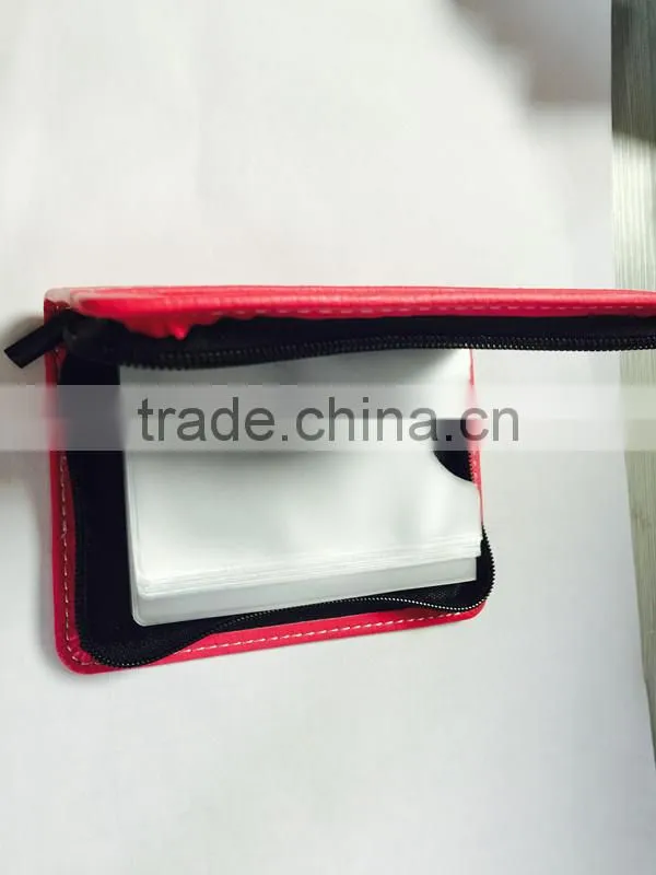 Lock Wallet Slim RFID Blocking PU Leather Zipper Card Holder