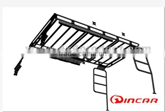 Wrangler Jk (08~16) 4 Doors Car Roof Rack Basket Cargo Top Luggage Carrier (W0728)
