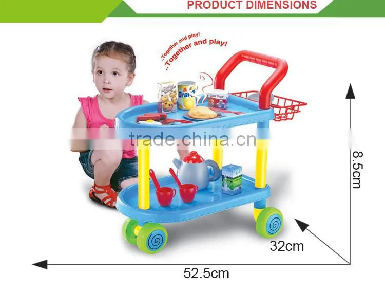 Wholesale Children Breakfast Shopping Cart Toy