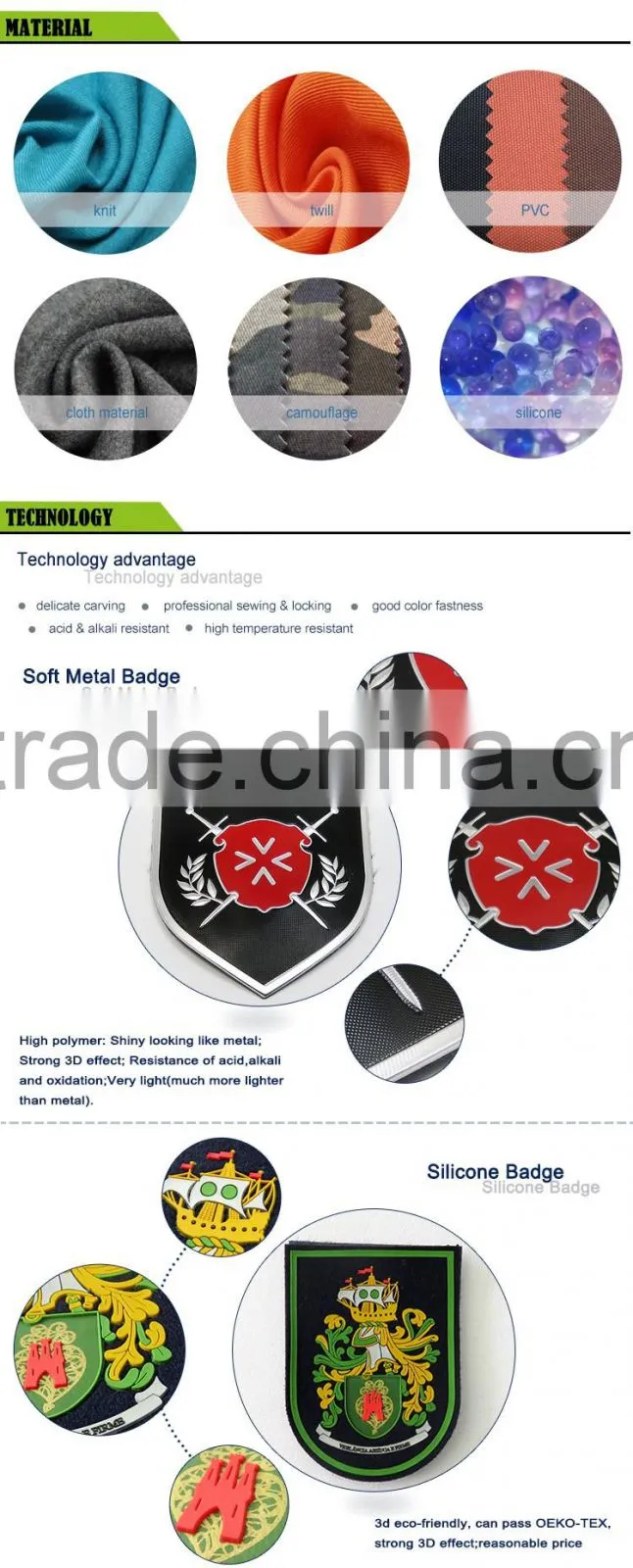 High quality custom military uniform badges army Badge