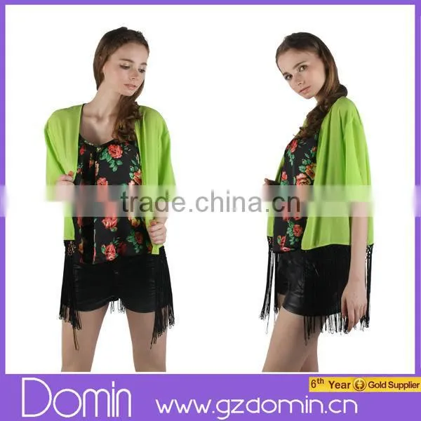 2014 Newest Women Summer Fringe Kimono