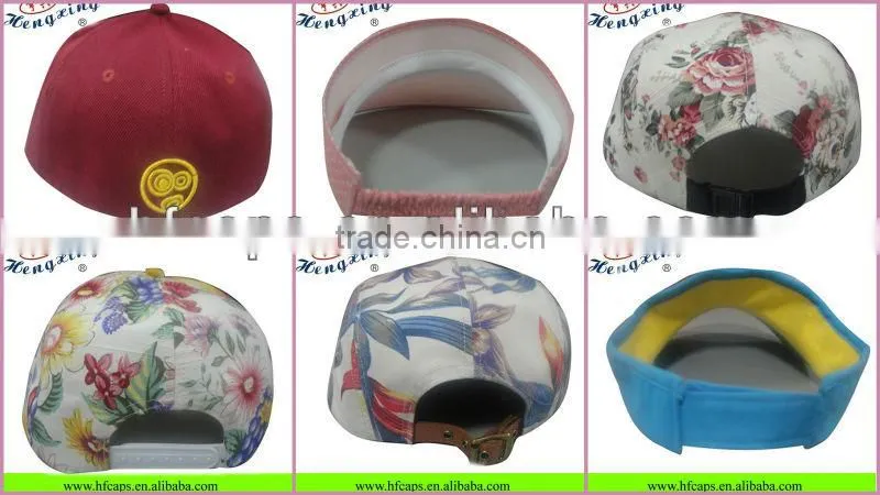 Hot sale custom blank 100% cotton zebra stripe 5 panel cap