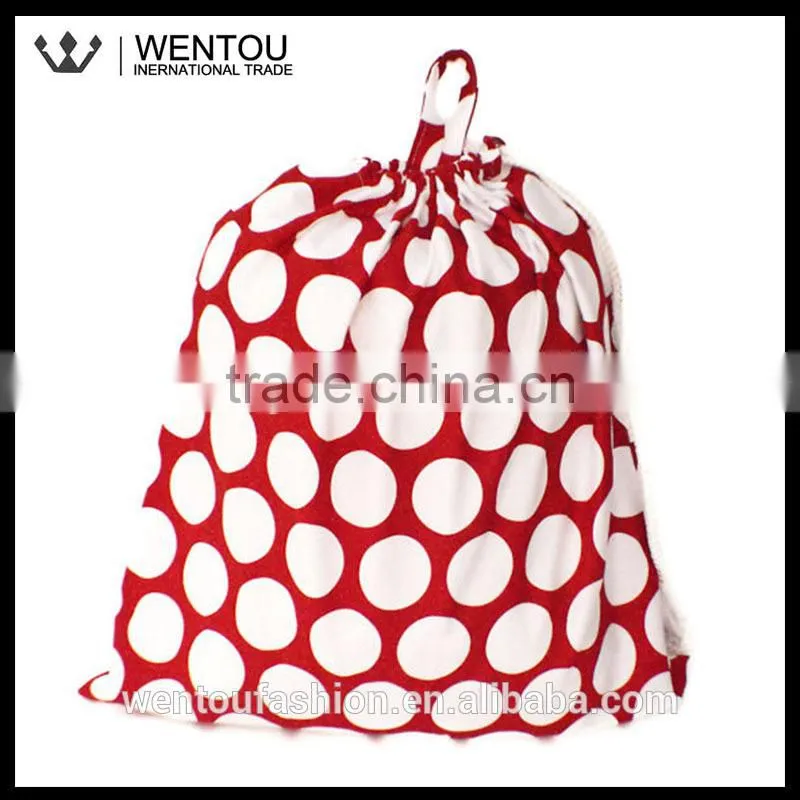 Fashion Chevron Polka Dot Cotton Cheap Laundry Bag