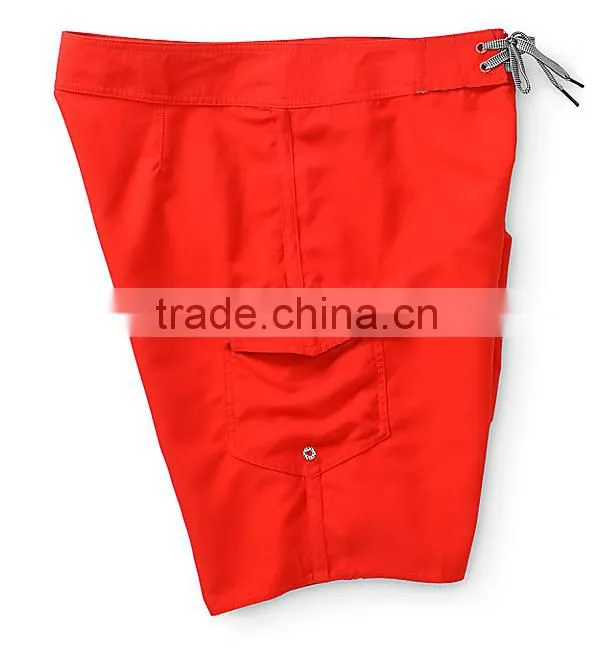 2016 fashion light weight custom waterproof side posckets surf shorts drawstring