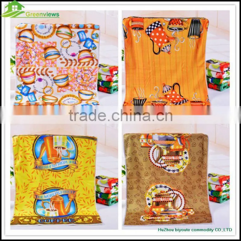 100% polyester tea towel custom printed linen tea towel microfiber tea towel size