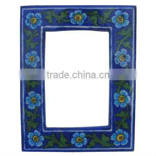 Blue Pottery Photo Frame